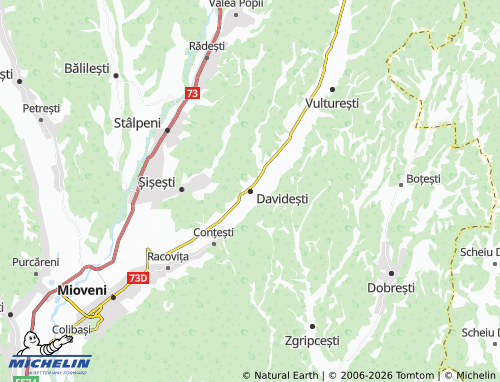 Kaart MICHELIN Davidești - ViaMichelin