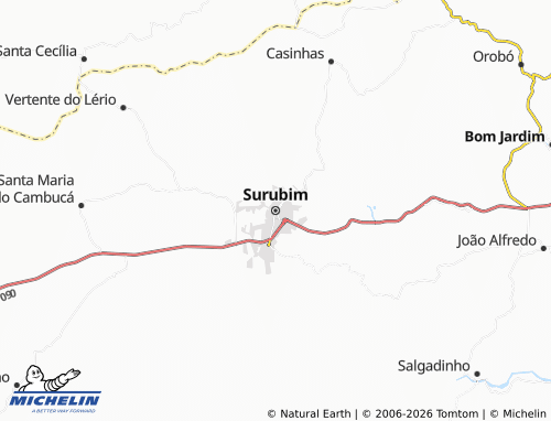 Mappa MICHELIN Surubim - ViaMichelin