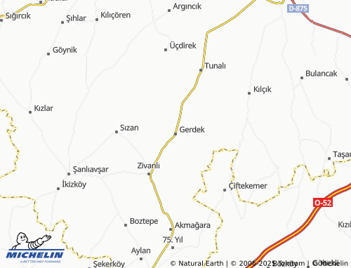 Mapa MICHELIN Gerdek - ViaMichelin