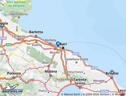Mappa MICHELIN Bari - ViaMichelin