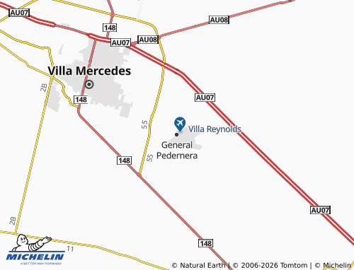 Kaart MICHELIN General Pedernera - ViaMichelin
