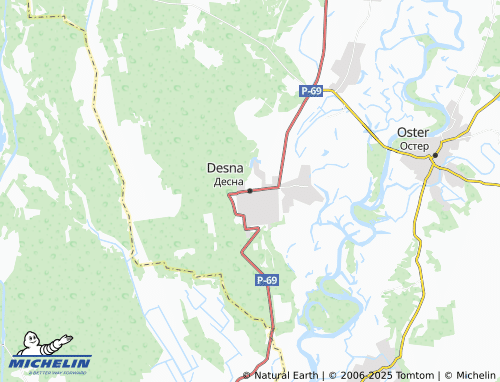 MICHELIN Desna map - ViaMichelin