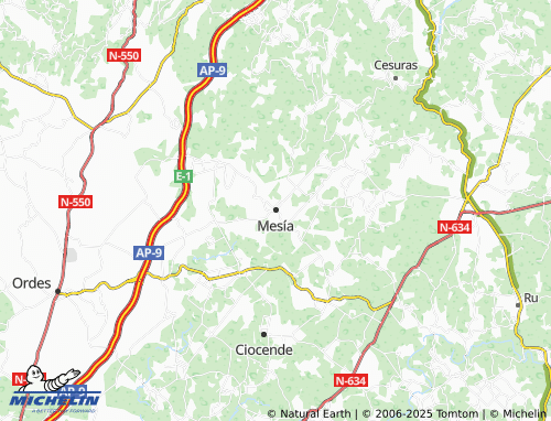 MICHELIN Mesía (San Cristovo) map - ViaMichelin