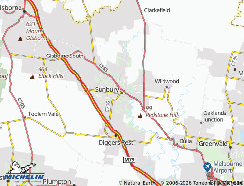 MICHELIN Sunbury map - ViaMichelin