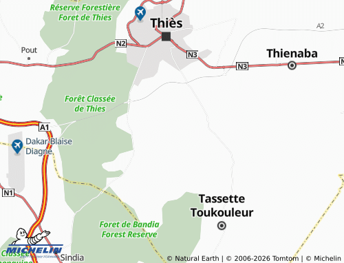 Mapa MICHELIN Ndioungan - ViaMichelin