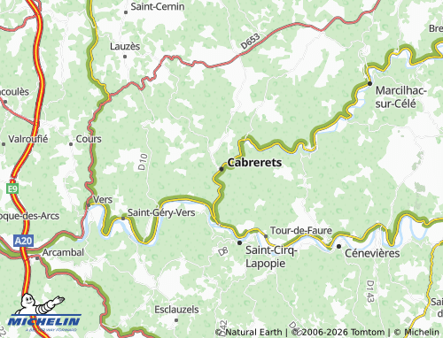 MICHELIN Cabrerets map - ViaMichelin