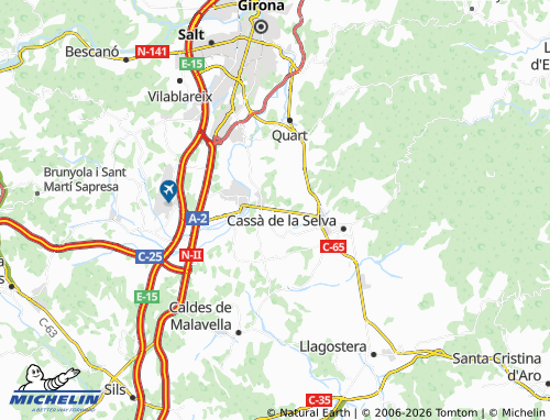 MICHELIN-Landkarte Campllong - ViaMichelin