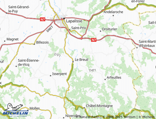 Mapa MICHELIN Magnant - ViaMichelin