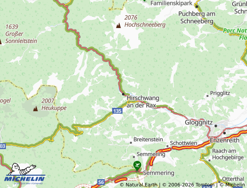 MICHELIN Hirschwang an der Rax map - ViaMichelin