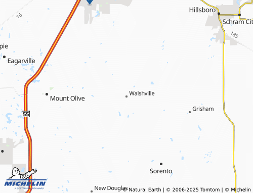 MICHELIN-Landkarte Walshville - ViaMichelin