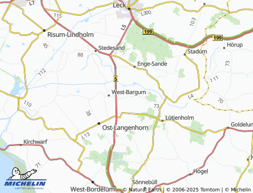Mapa MICHELIN Ost-Bargum - ViaMichelin
