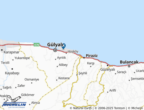 MICHELIN Gülistan map - ViaMichelin