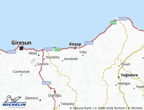 MICHELIN Uğurca map - ViaMichelin