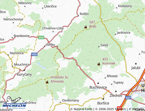 MICHELIN Staré Hutě map - ViaMichelin