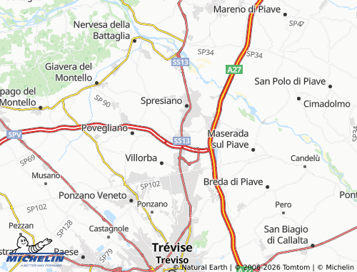 Mapa MICHELIN Visnadello - ViaMichelin