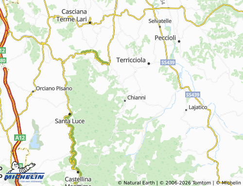 MICHELIN Rivalto map - ViaMichelin