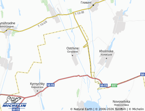 Mapa MICHELIN Ostrivne - ViaMichelin