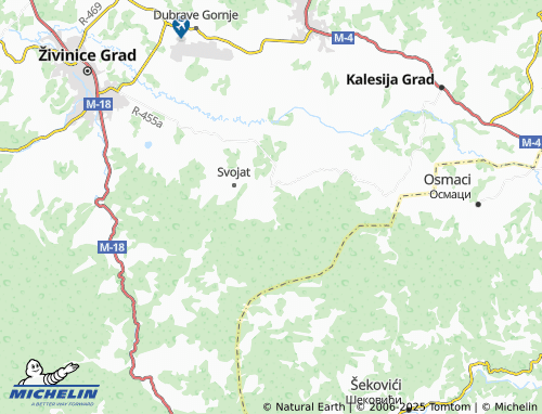 MICHELIN Gračanica map - ViaMichelin