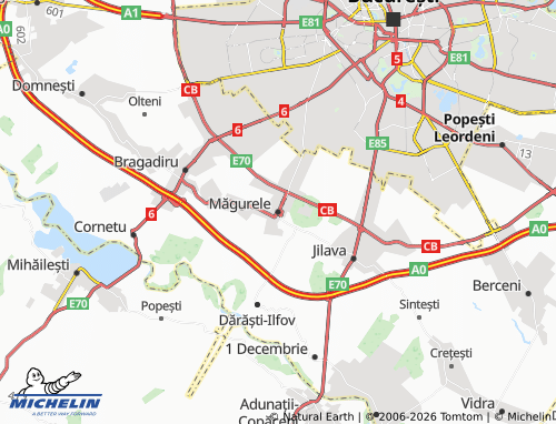 MICHELIN Măgurele map - ViaMichelin