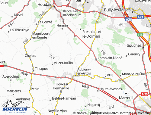 Mapa MICHELIN Villers-Châtel - ViaMichelin