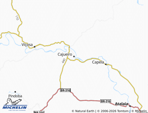 Carte MICHELIN Cajueiro - ViaMichelin
