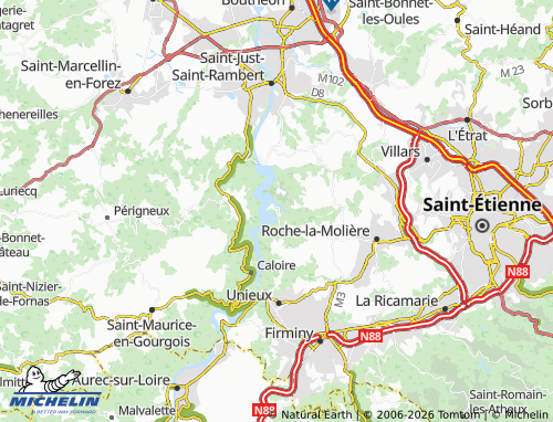 Carte MICHELIN Saint-Victor-sur-Loire - ViaMichelin