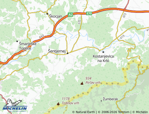 Mappa MICHELIN Dolenja Stara vas - ViaMichelin