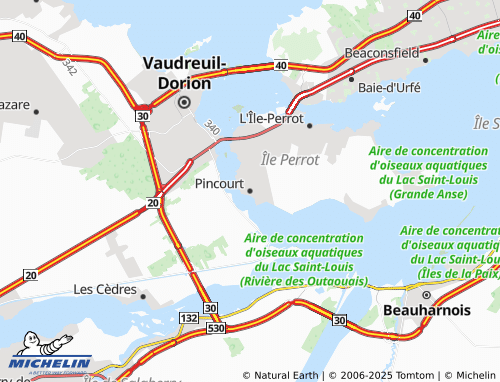 MICHELIN Pincourt map - ViaMichelin