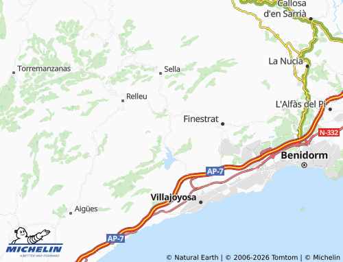 Mapa MICHELIN Orxeta - ViaMichelin