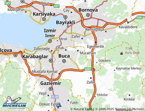 MICHELIN Gaziler map - ViaMichelin
