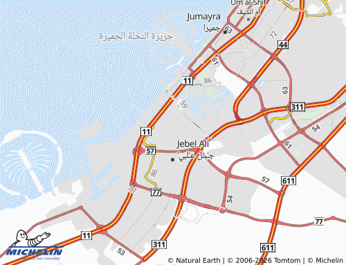 MICHELIN Jabal Ali First map - ViaMichelin
