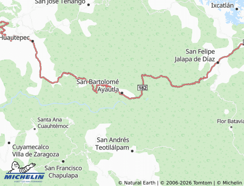 Mapa MICHELIN San Bartolomé Ayautla - ViaMichelin