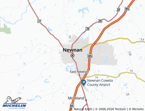 Mappa MICHELIN Newnan - ViaMichelin