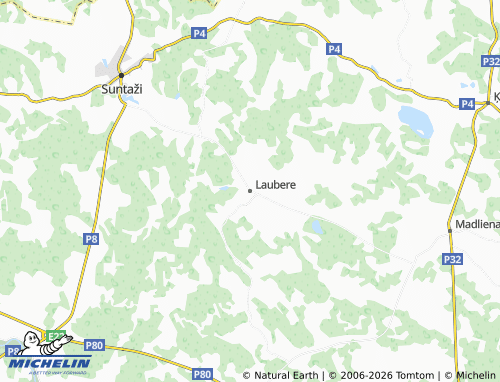 Mapa MICHELIN Lauberes pagasts - ViaMichelin