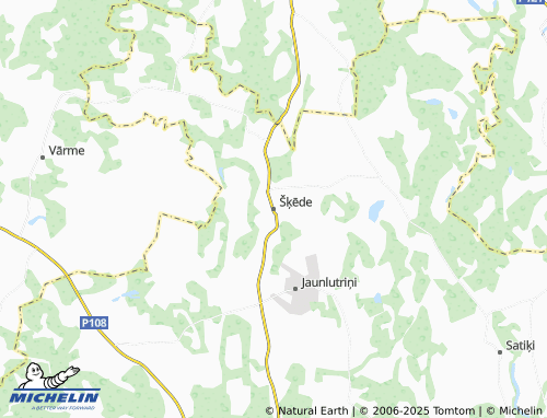 MICHELIN Šķēdes pagasts map - ViaMichelin