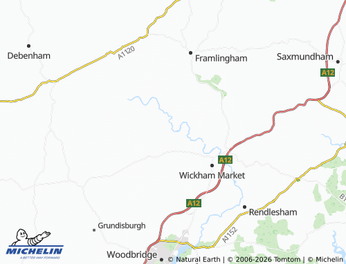 Carte MICHELIN Letheringham - ViaMichelin