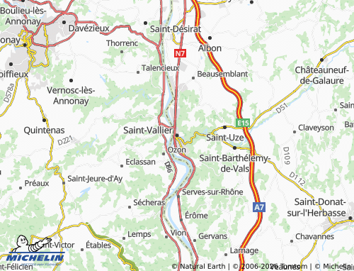 MICHELIN Saint-Vallier map - ViaMichelin