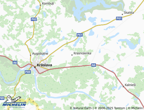 MICHELIN Krasnoļenka map - ViaMichelin