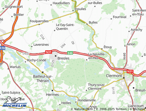 MICHELIN La Rue-Saint-Pierre map - ViaMichelin