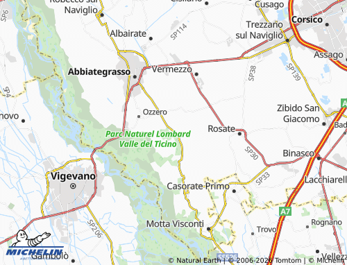 MICHELIN Morimondo map - ViaMichelin