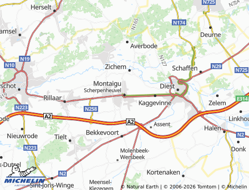 Kaart MICHELIN Scherpenheuvel-Zichem - ViaMichelin