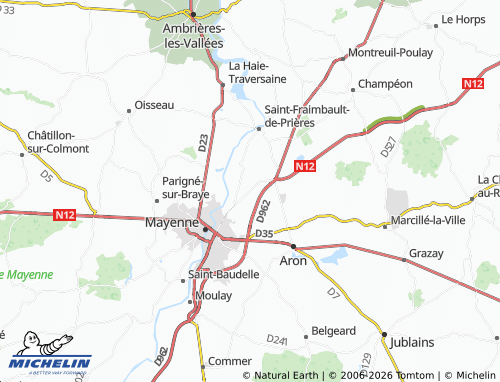 MICHELIN Les Loges map - ViaMichelin