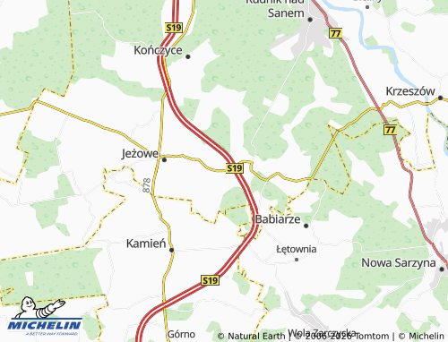 MICHELIN Podgórze map - ViaMichelin