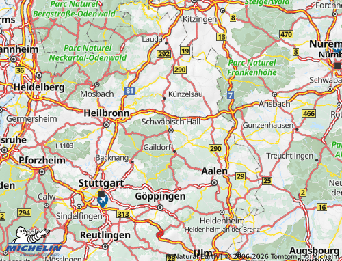 MICHELIN Schwäbisch Hall map - ViaMichelin
