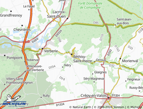 Mappa MICHELIN Béthisy-Saint-Pierre - ViaMichelin