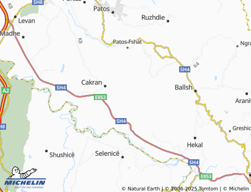 MICHELIN Vreshtas map - ViaMichelin