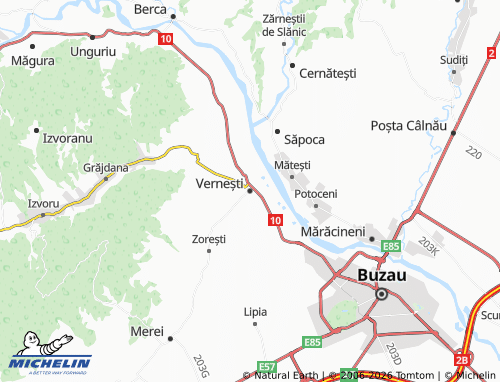 MICHELIN Vernești map - ViaMichelin