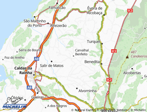 MICHELIN Carvalhal Benfeito map - ViaMichelin