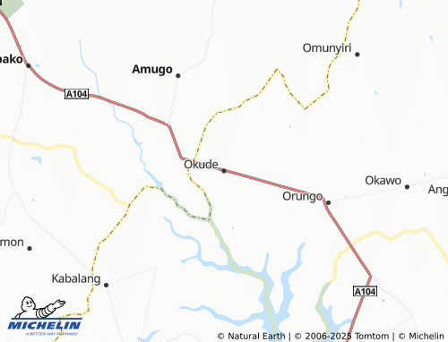 MICHELIN Okude map - ViaMichelin