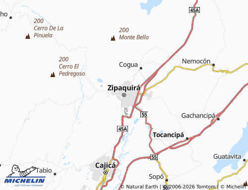 Carte MICHELIN Zipaquirá - ViaMichelin